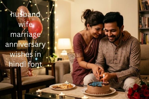 husband wife marriage anniversary wishes in hindi font